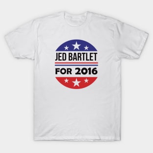 Re-Elect Jed Bartlet 2016 (Blue & Red Circle) T-Shirt